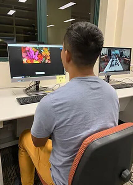 Participants warming up